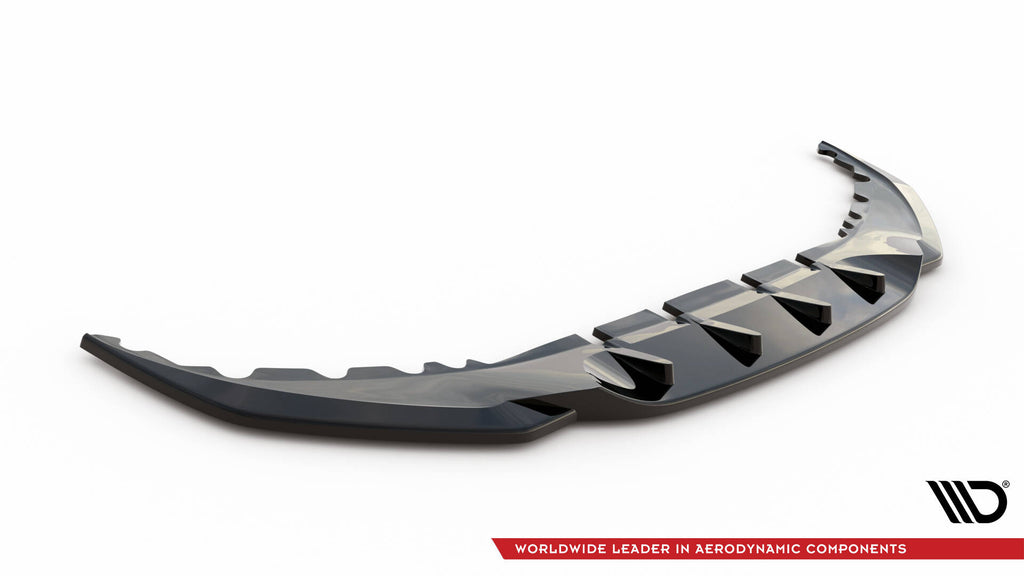 Maxton Design Street+ Spoilerlippe Front Ansatz V.2 passend für BMW 7 G11 / G12 Facelift schwarz Hochglanz