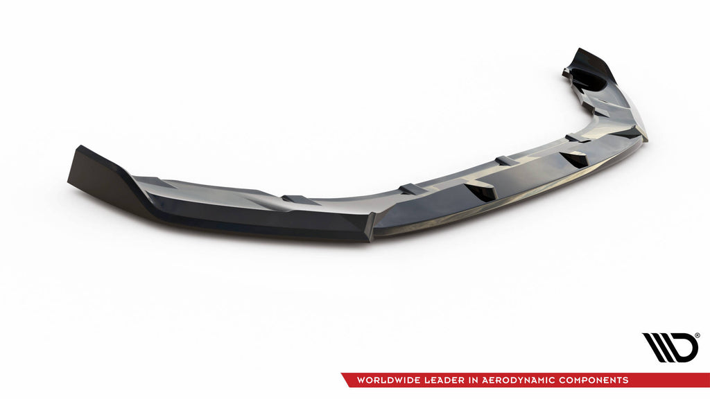 Maxton Design Street+ Spoilerlippe Front Ansatz V.2 passend für Mini Cooper S F56 Facelift schwarz Hochglanz