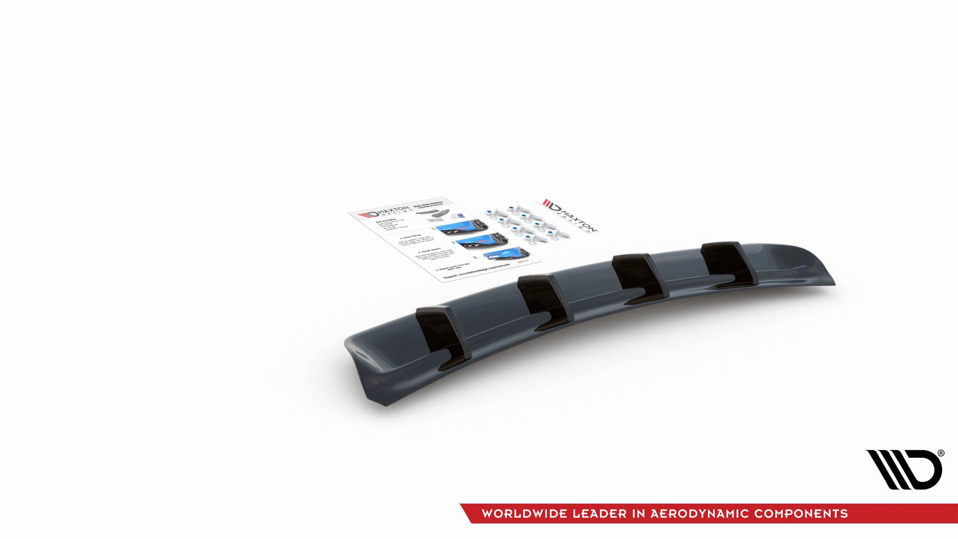 Maxton Design Diffusor Heck Ansatz passend für Maserati Ghibli Mk3 schwarz Hochglanz