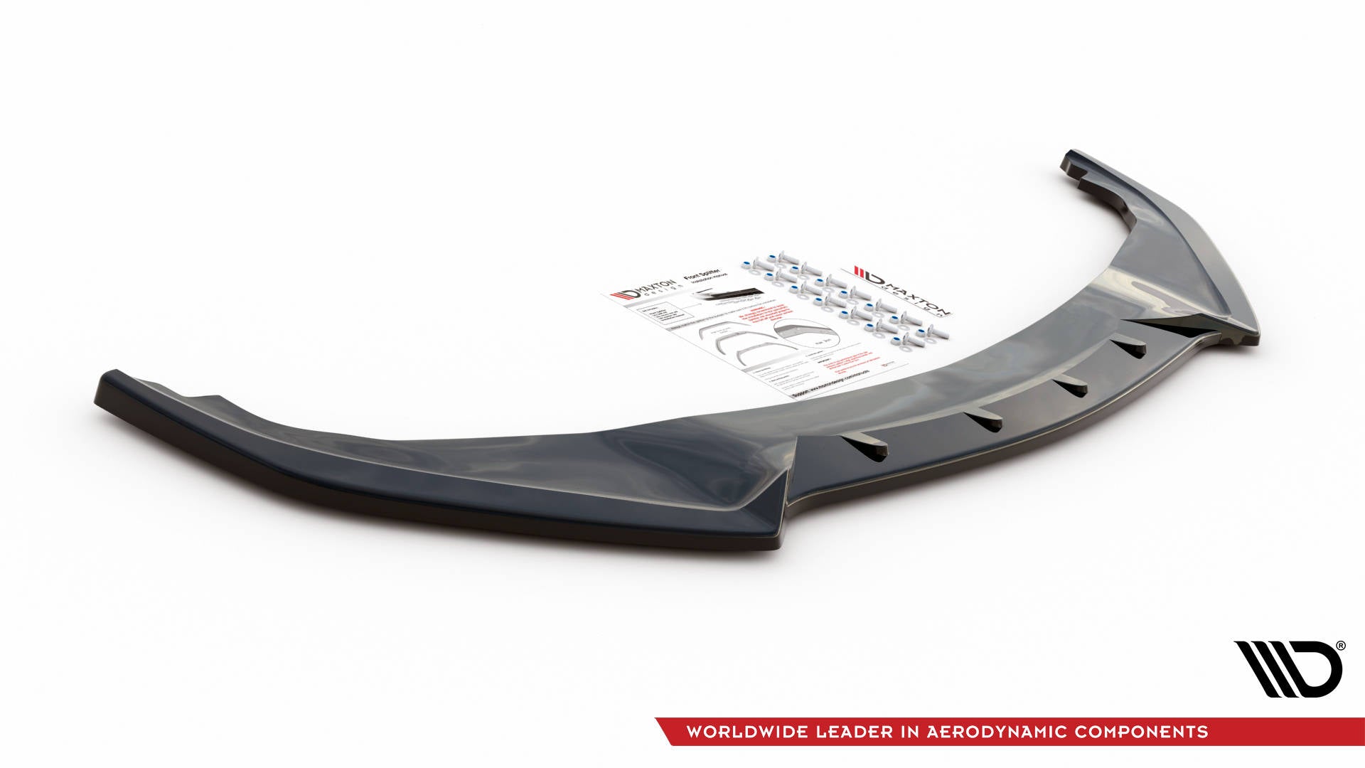 Maxton Design Street+ Spoilerlippe Front Ansatz passend für Infiniti Q60 S Mk2 schwarz Hochglanz