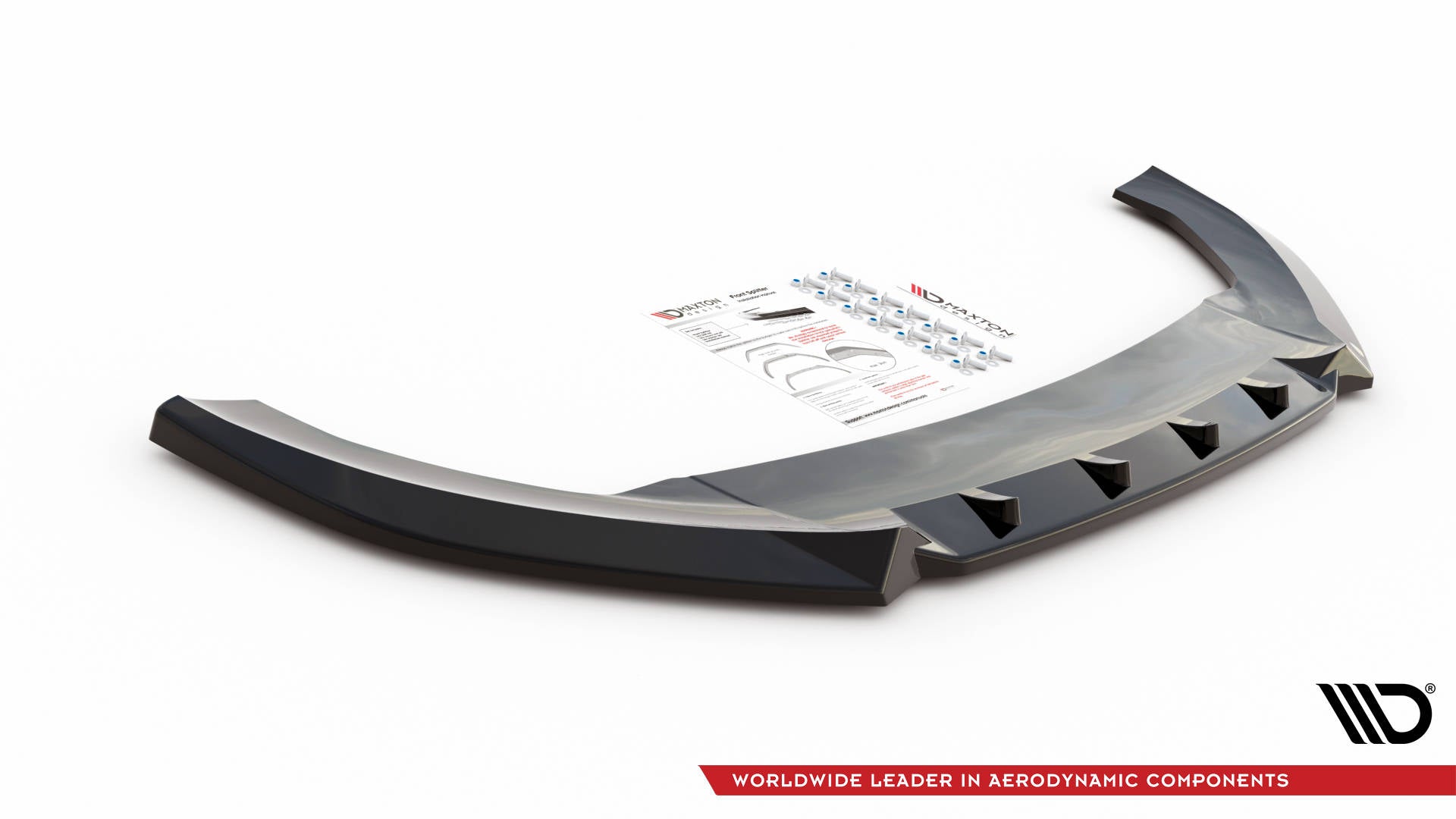 Maxton Design Street+ Spoilerlippe Front Ansatz V.1 passend für Cupra Leon Mk1 schwarz Hochglanz