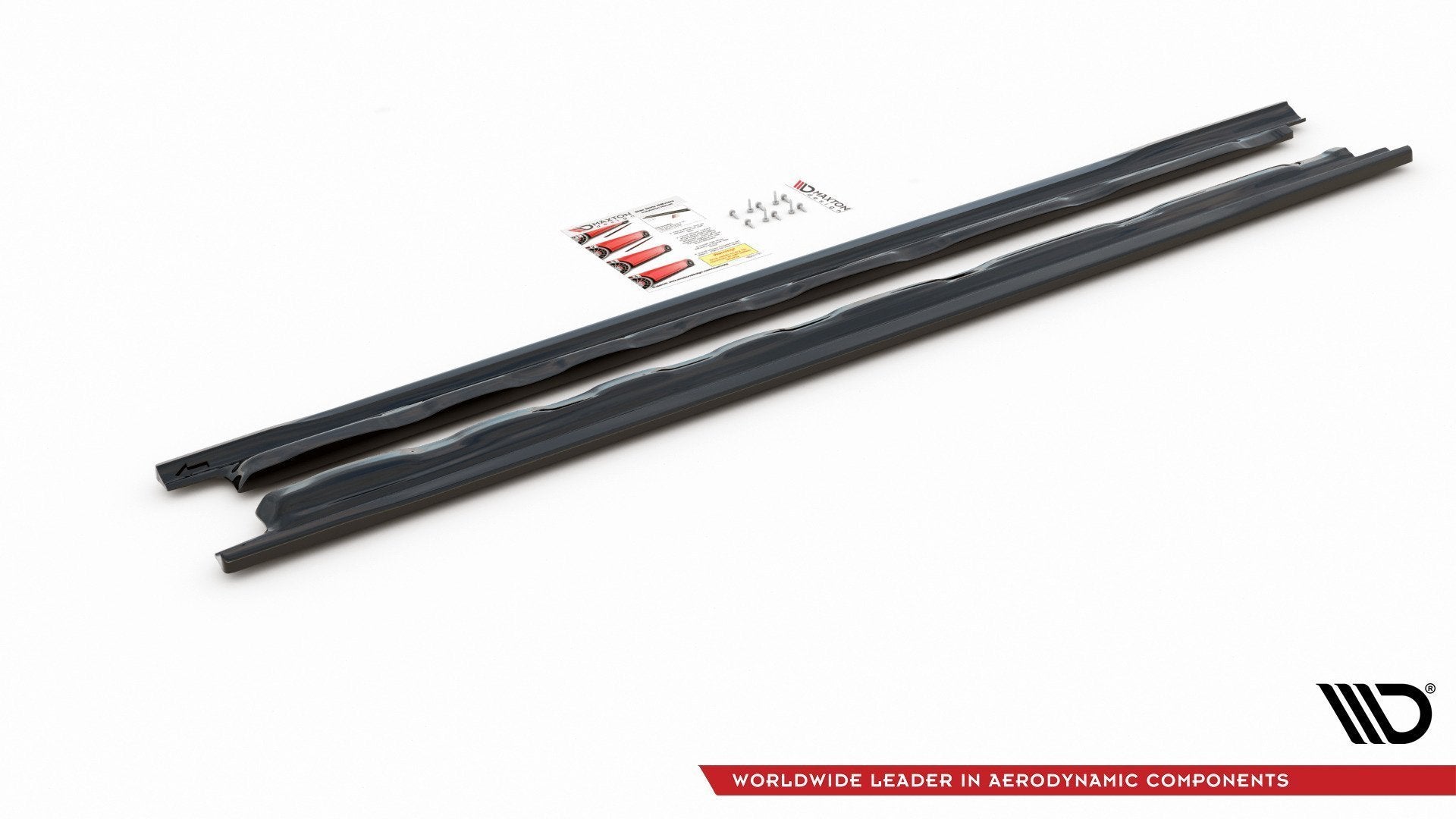 Maxton Design Street+ Seitenschweller Leisten passend für V.1 passend für VW Golf Hatchback Mk8 schwarz Hochglanz
