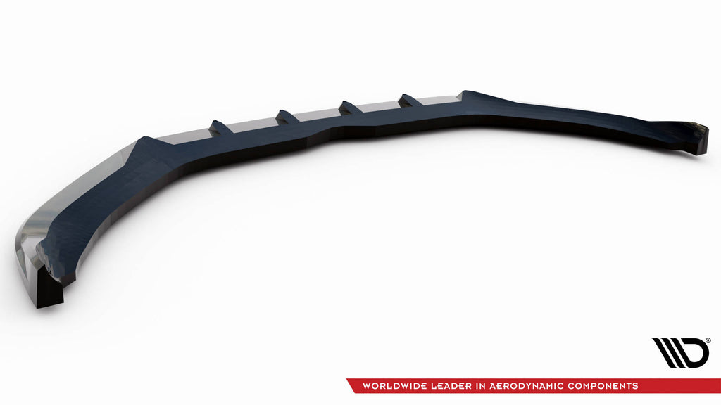 Maxton Design Street+ Spoilerlippe Front Ansatz passend für Porsche Panamera GTS Sport Turismo 971 Facelift schwarz Hochglanz