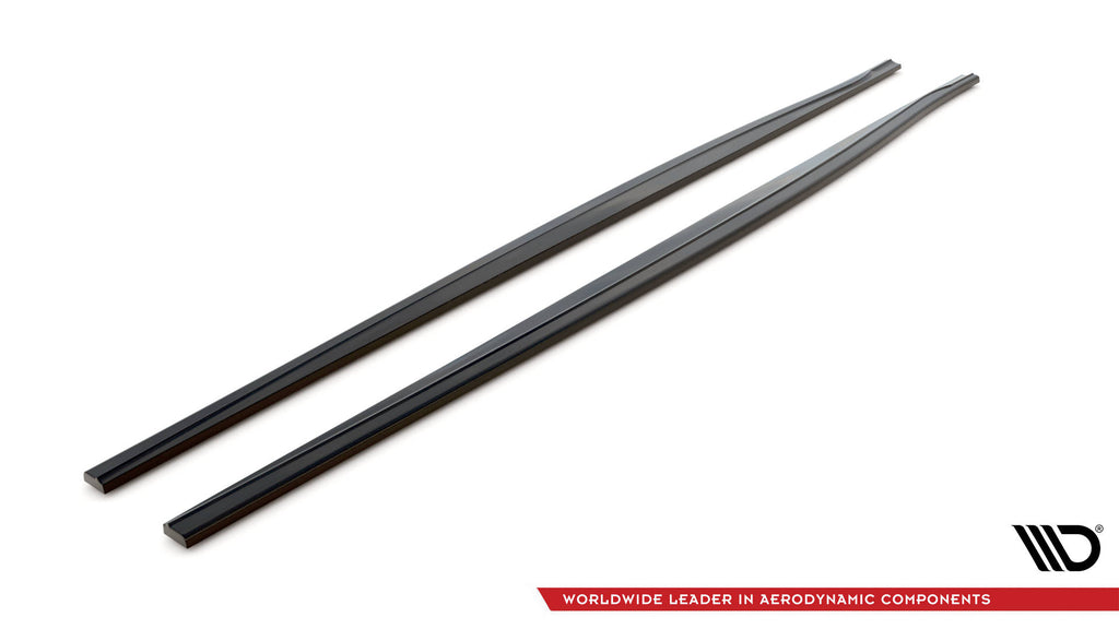 Maxton Design Street+ Seitenschweller Leisten passend für V.1 passend für BMW 1er F20 M135i / M140i / M-Paket schwarz Hochglanz