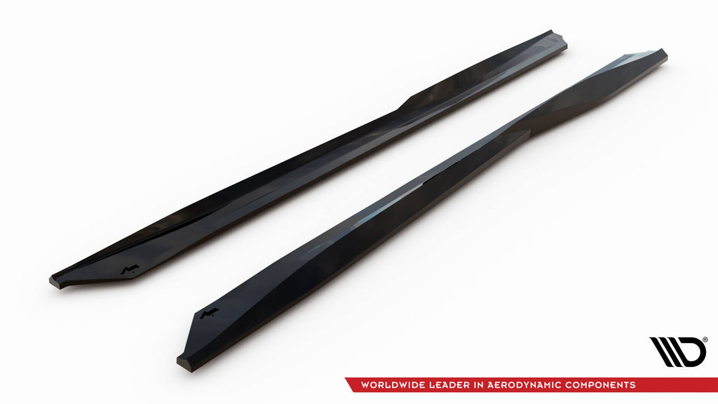 Maxton Design Street+ Seitenschweller Leisten passend für V.1 passend für Chevrolet Camaro SS Mk6 Facelift schwarz Hochglanz