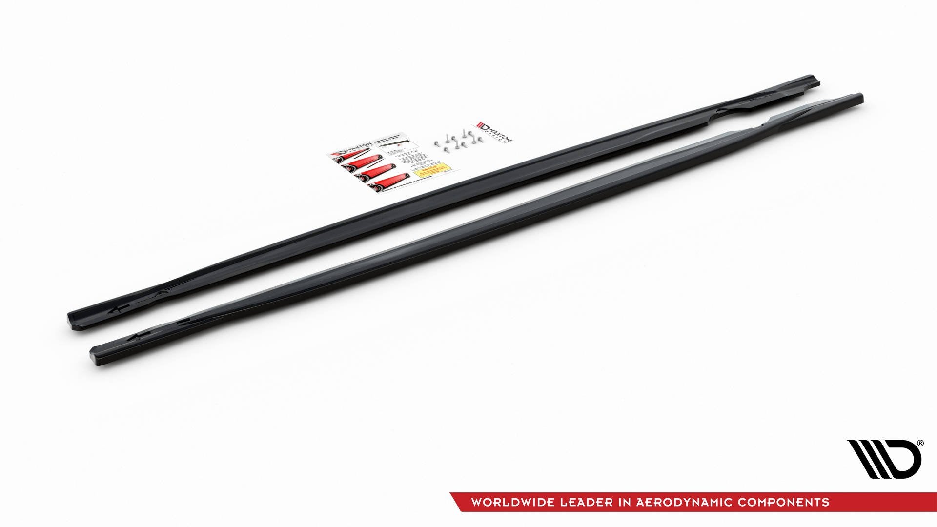 Maxton Design Street+ Seitenschweller Leisten passend für V.1 passend für VW Golf R Hatchback Mk8 Facelift schwarz Hochglanz