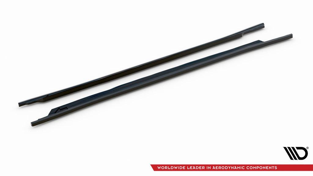 Maxton Design Street+ Seitenschweller Leisten passend für Audi A3 8Y schwarz Hochglanz