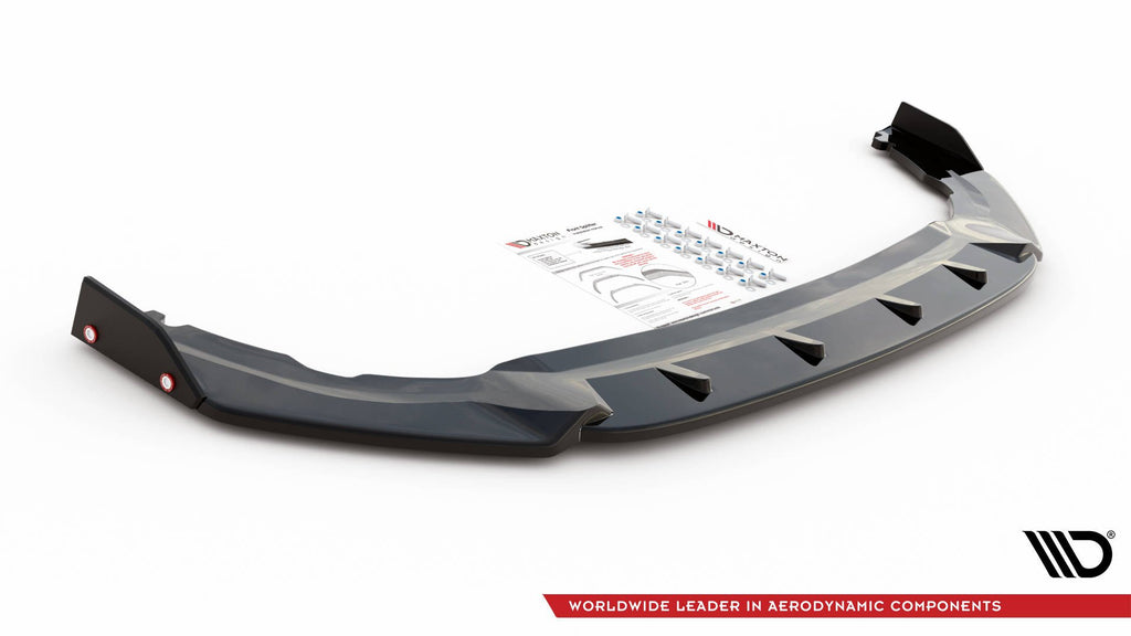 Maxton Design Street+ Spoilerlippe Front Ansatz V.1 + Flaps passend für VW Golf GTI Clubsport Mk8