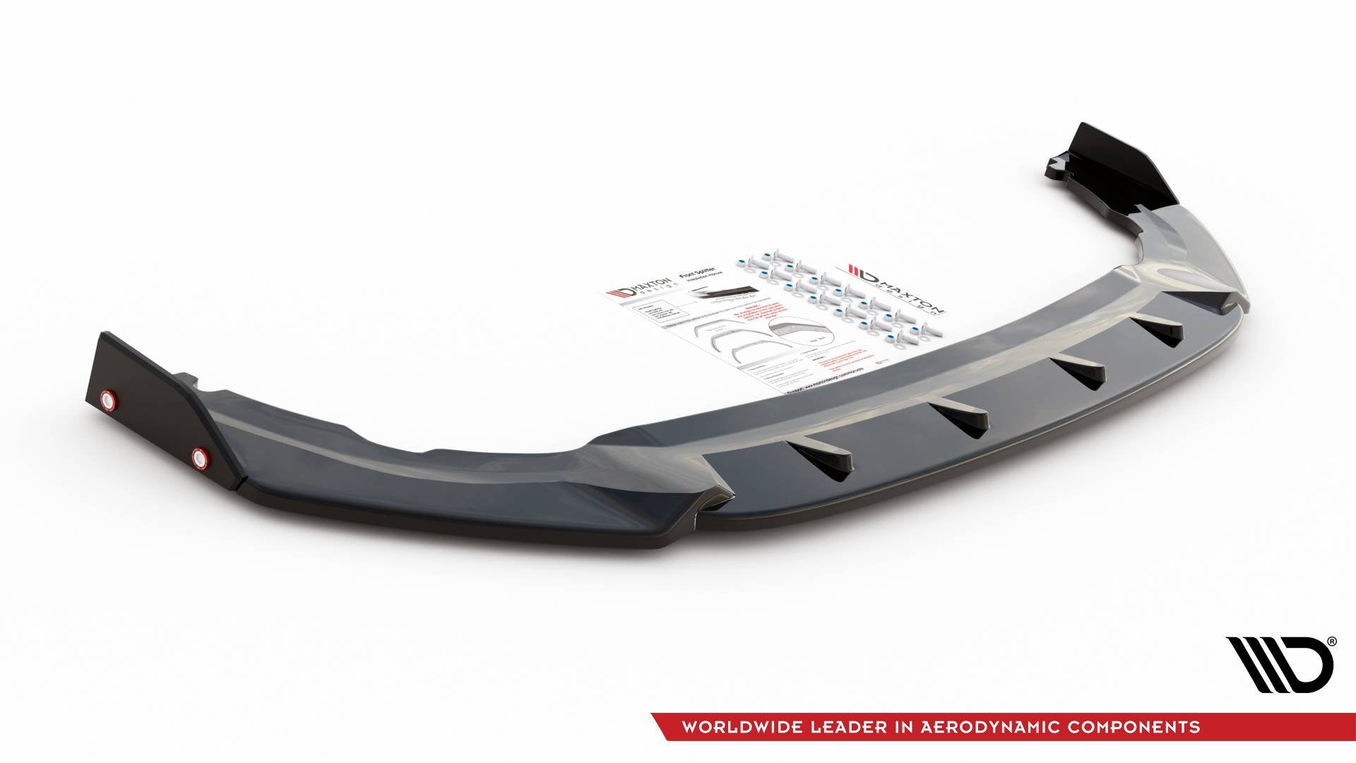 Maxton Design Street+ Spoilerlippe Front Ansatz V.1 + Flaps passend für VW Golf GTI Clubsport Mk8