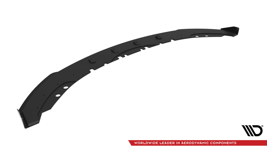 Maxton Design Street Pro Street+ Spoilerlippe Front Ansatz + Flaps passend für BMW 4er Coupe / Gran Coupe / Cabrio M-Paket F32 / F36 / F33 schwarz Hochglanz