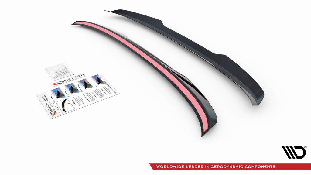 Maxton Design Spoiler CAP V.2 passend für BMW 5er Standard / M-Paket / M550 Limousine G30 / G30 Facelift schwarz Hochglanz
