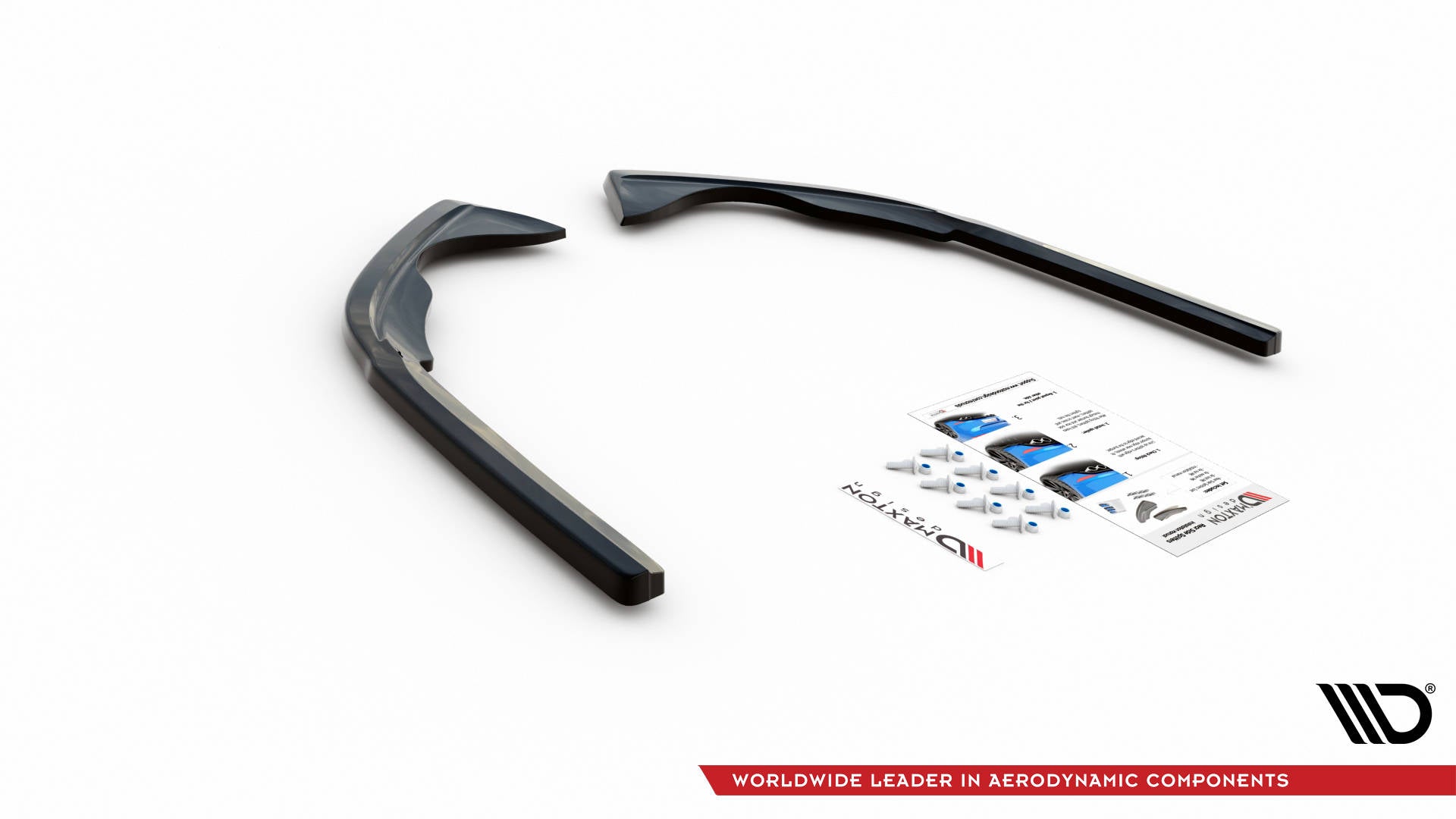 Maxton Design Heck Ansatz Flaps Diffusor passend für VW Passat B8 Facelift schwarz Hochglanz