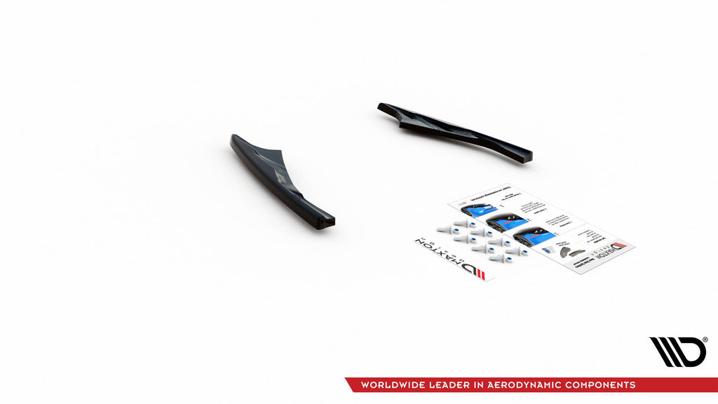 Maxton Design Heck Ansatz Flaps Diffusor passend für Audi SQ8 Mk1 schwarz Hochglanz
