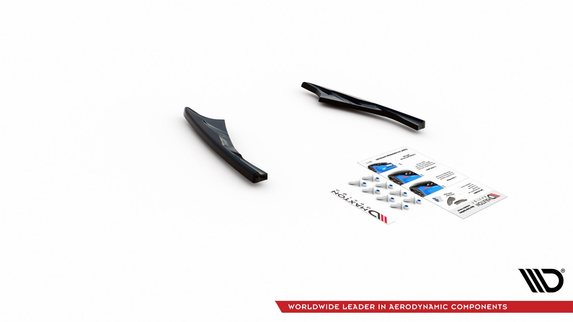 Maxton Design Heck Ansatz Flaps Diffusor passend für Audi SQ8 Mk1 schwarz Hochglanz