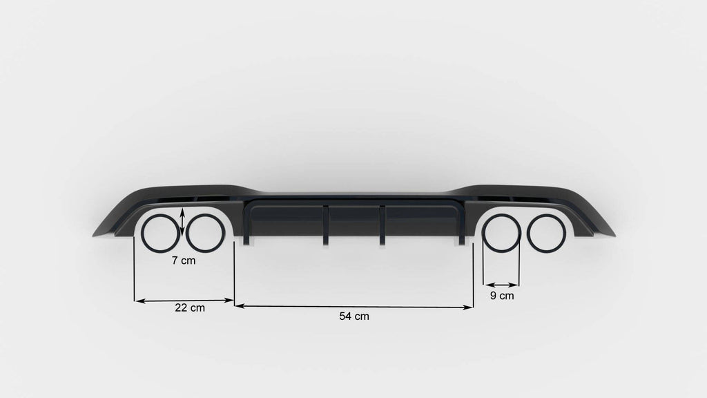 Maxton Design Diffusor Heck Ansatz passend für BMW M2 F87 schwarz Hochglanz