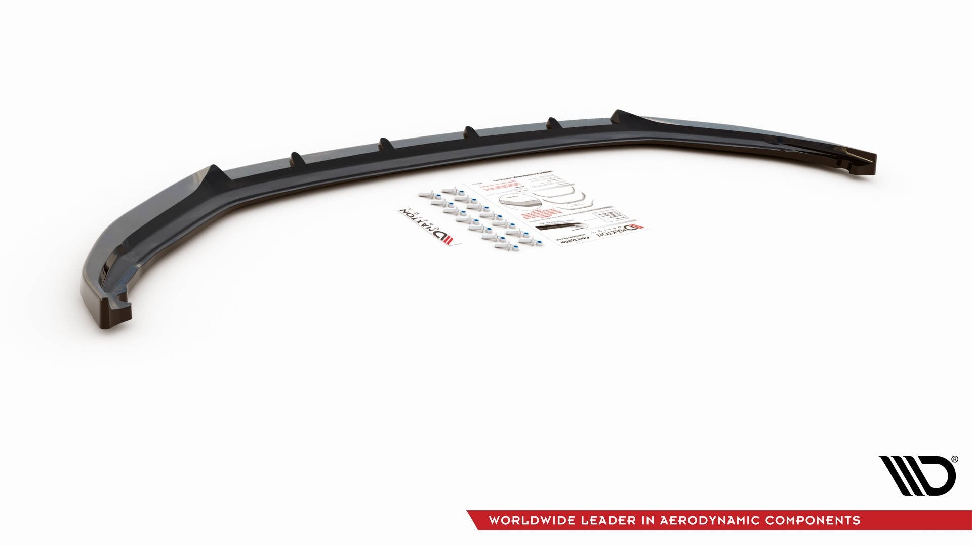 Maxton Design Street+ Spoilerlippe Front Ansatz V.1 passend für Skoda Kamiq Mk1 schwarz Hochglanz