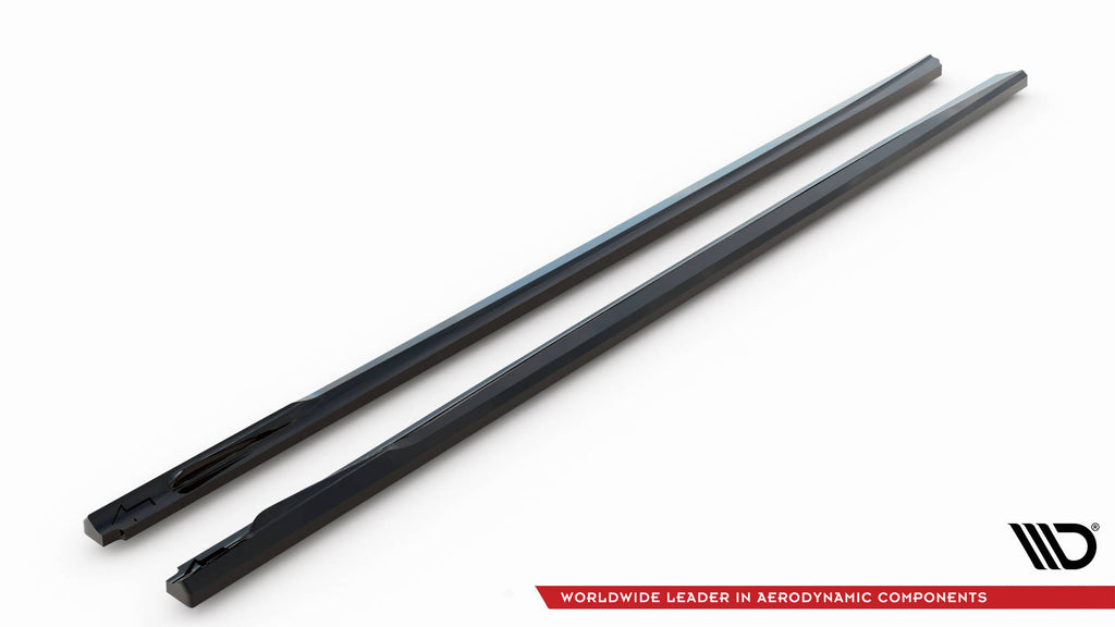 Maxton Design Street+ Seitenschweller Leisten passend für BMW 3er M340i / M-Paket G20 / G21 Facelift schwarz Hochglanz