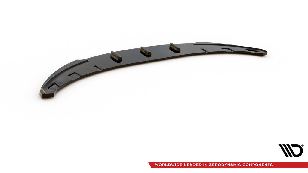 Maxton Design Street+ Spoilerlippe Front Ansatz V.2 passend für BMW 1er E81 Facelift schwarz Hochglanz