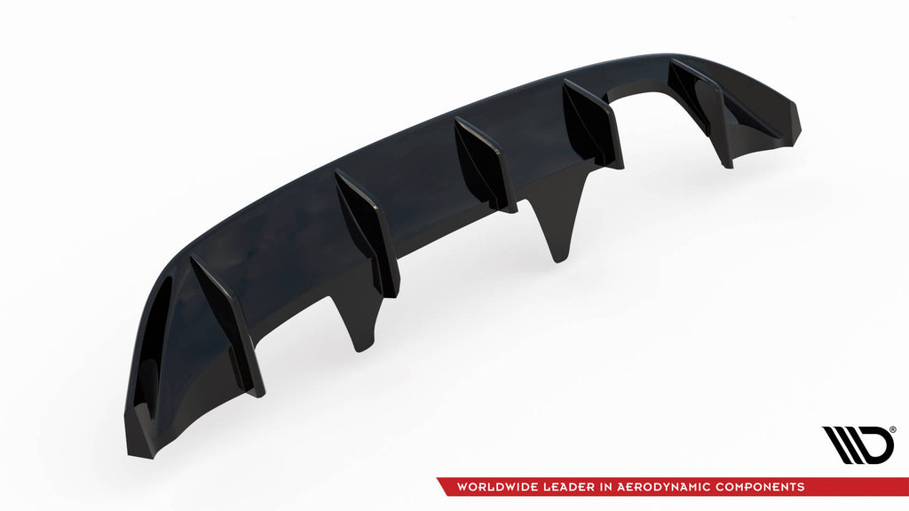 Maxton Design Diffusor Heck Ansatz passend für Ford Fiesta ST Mk8 schwarz Hochglanz