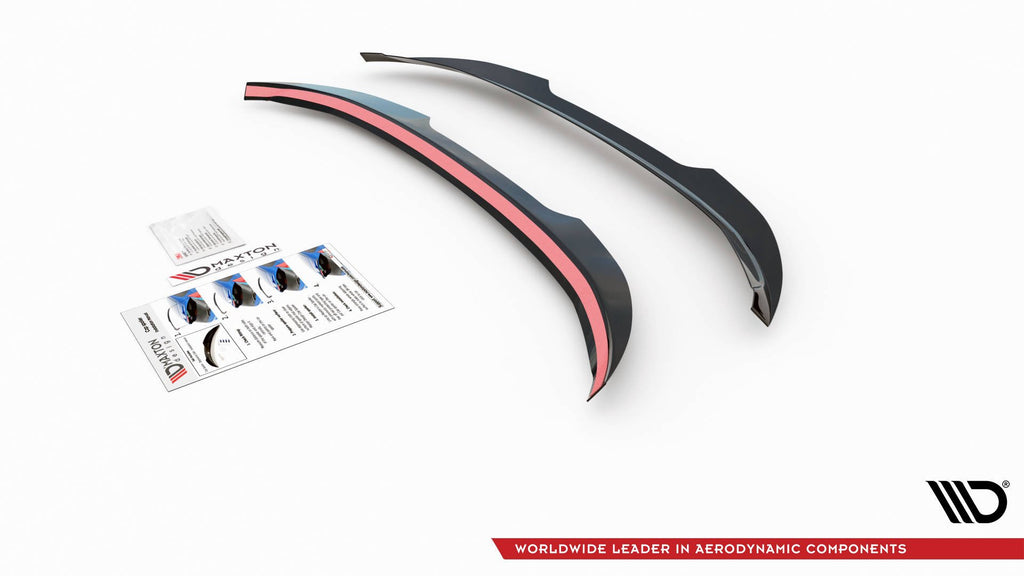 Maxton Design Spoiler CAP passend für Peugeot 308 SW Mk2 schwarz Hochglanz