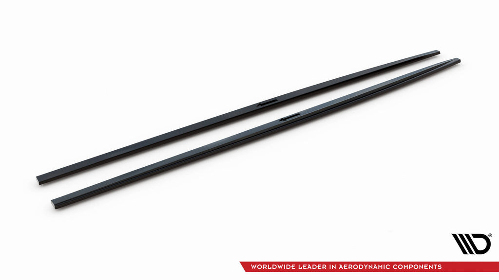 Maxton Design Street+ Seitenschweller Leisten passend für Audi A7 S-Line C8 / S7 C8 / C8 Facelift / S7 Facelift schwarz Hochglanz