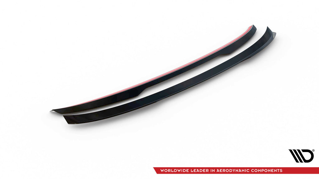 Maxton Design Spoiler CAP passend für Audi A3 S-Line Limousine / S3 Limousine 8Y Facelift schwarz Hochglanz