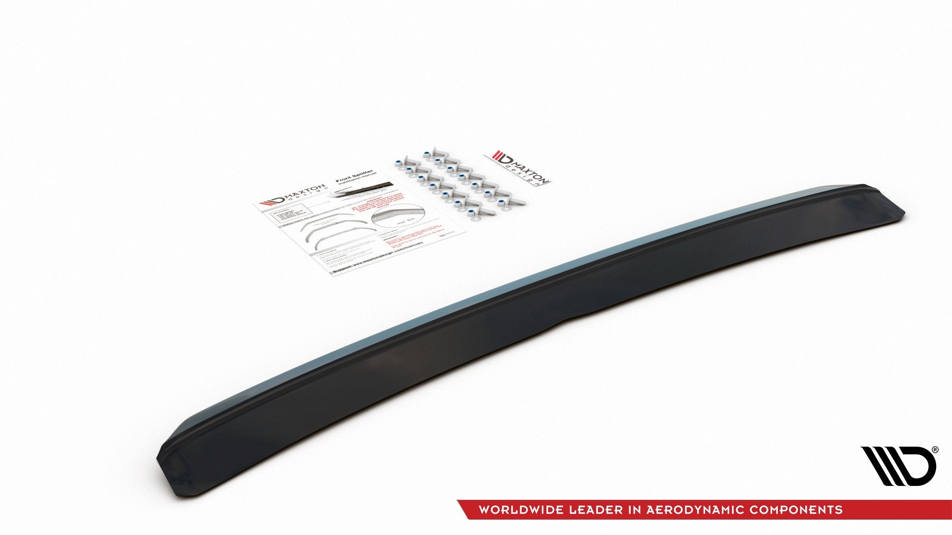 Maxton Design Street+ Spoilerlippe Front Ansatz V.4 passend für VW Polo GTI / R-line Mk6 schwarz Hochglanz