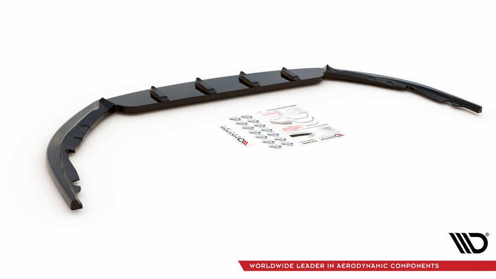 Maxton Design Street+ Spoilerlippe Front Ansatz V.1 passend für Toyota Avensis Mk3 Facelift schwarz Hochglanz
