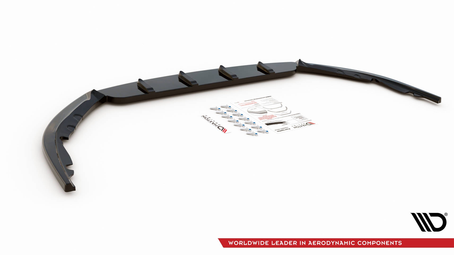 Maxton Design Street+ Spoilerlippe Front Ansatz V.1 passend für Toyota Avensis Mk3 Facelift schwarz Hochglanz