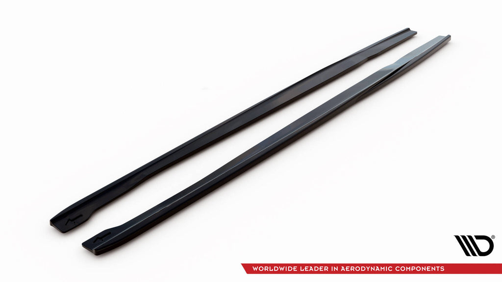 Maxton Design Street+ Seitenschweller Leisten V.2 passend für Audi RS7 C7 schwarz Hochglanz