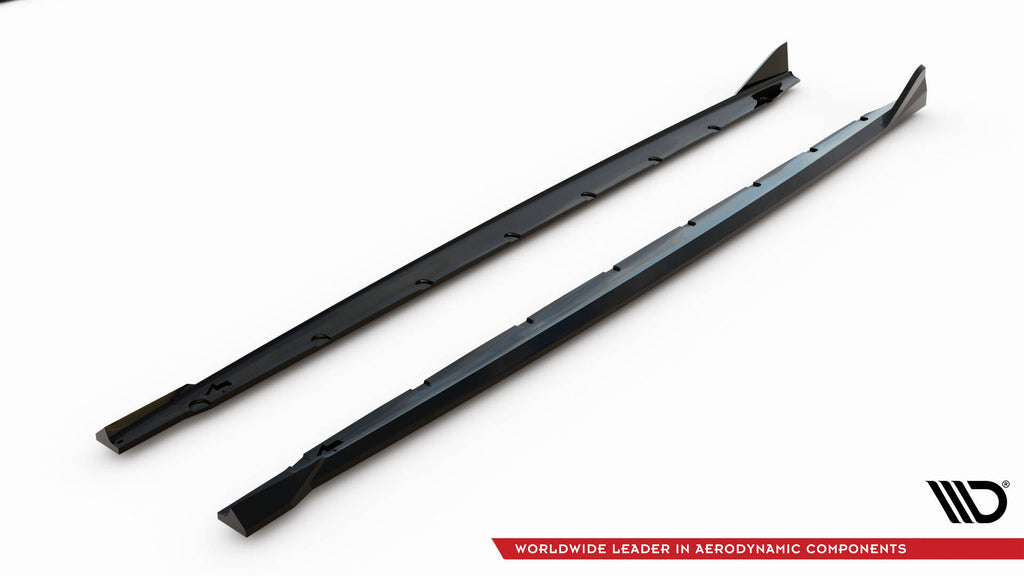 Maxton Design Street+ Seitenschweller Leisten passend für BMW 2 / M235i Gran Coupe M-Paket F74 schwarz Hochglanz