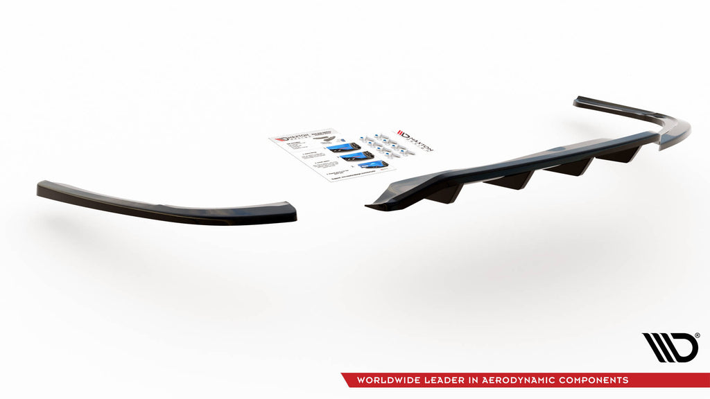 Maxton Design Street+ Mittlerer Diffusor RACE passend für Opel Insignia Mk2 schwarz Hochglanz