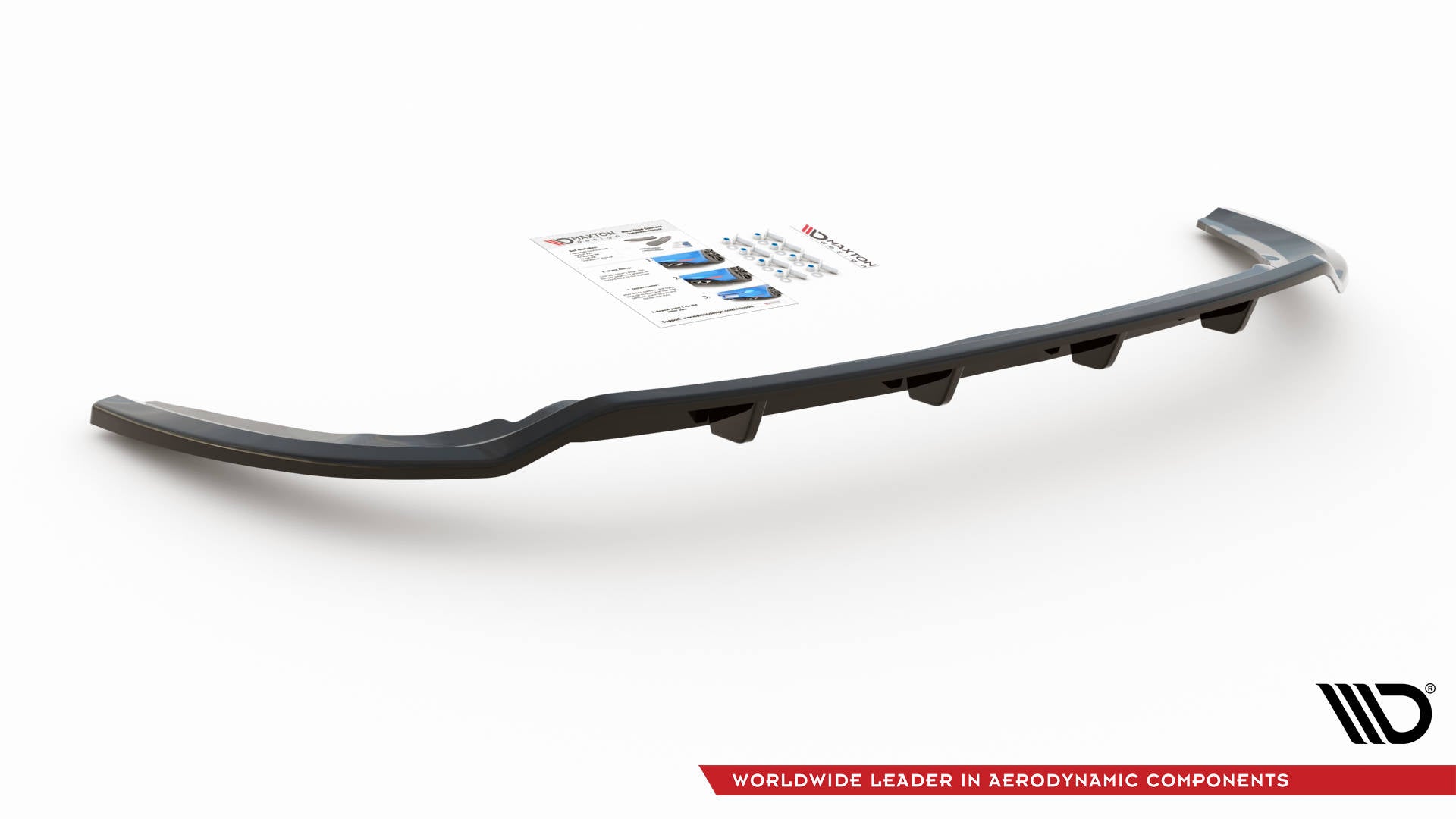 Maxton Design Street+ Mittlerer Diffusor RACE passend für Ford C-Max Mk2 schwarz Hochglanz