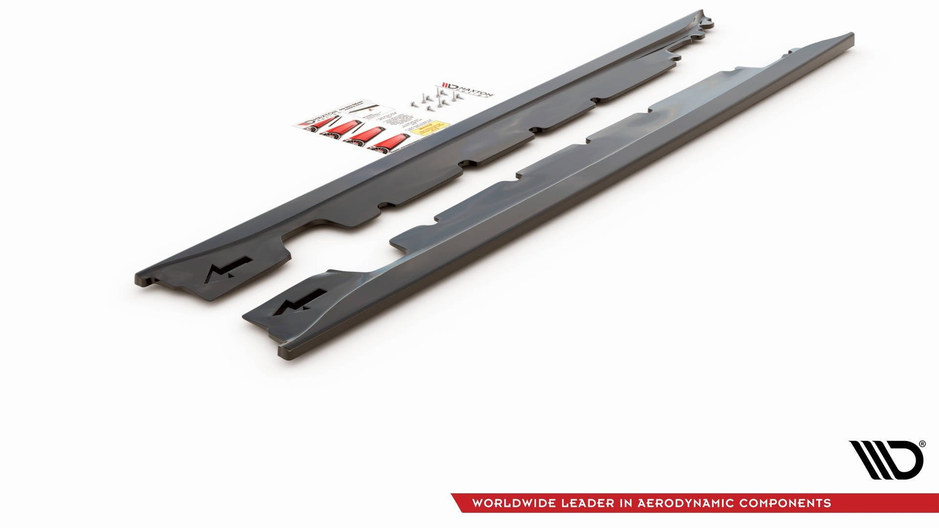 Maxton Design Street+ Seitenschweller Leisten passend für Mini Cooper / One R50 schwarz Hochglanz
