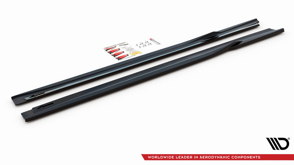Maxton Design Street+ Seitenschweller Leisten passend für Hyundai I40 Mk1 schwarz Hochglanz