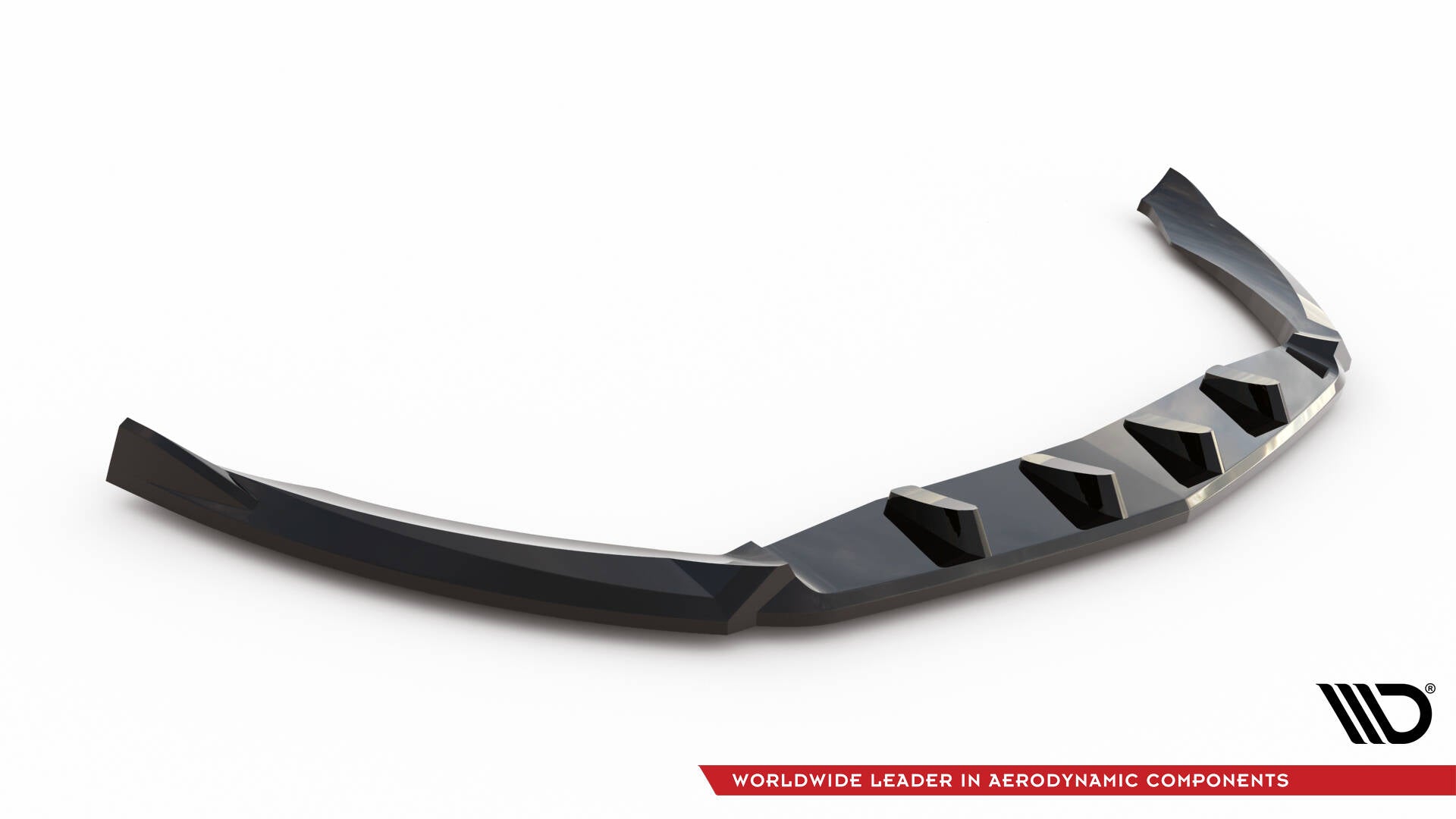 Maxton Design Street+ Spoilerlippe Front Ansatz passend für Mercedes-Benz CLA C117 Facelift schwarz Hochglanz