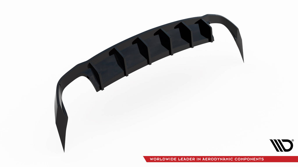 Maxton Design Diffusor Heck Ansatz passend für Seat Leon Cupra Sportstourer Mk3 schwarz Hochglanz