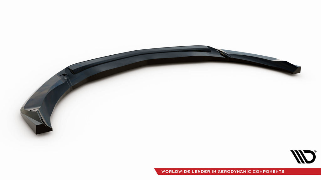 Maxton Design Street+ Spoilerlippe Front Ansatz V.3 passend für Mercedes-AMG CLA 45 Aero C117 Facelift schwarz Hochglanz