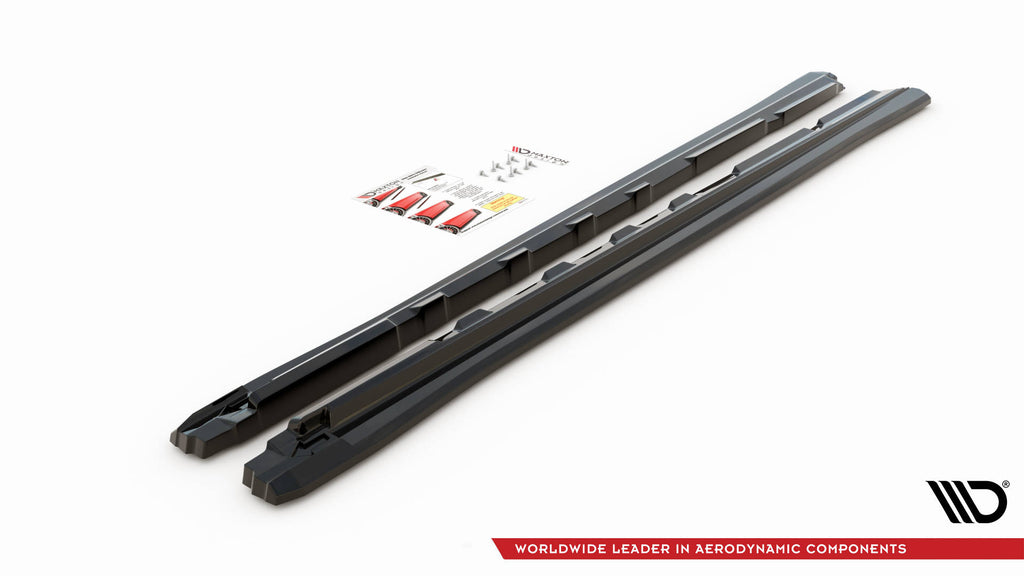 Maxton Design Street+ Seitenschweller Leisten passend für Toyota RAV4 Mk5 schwarz Hochglanz