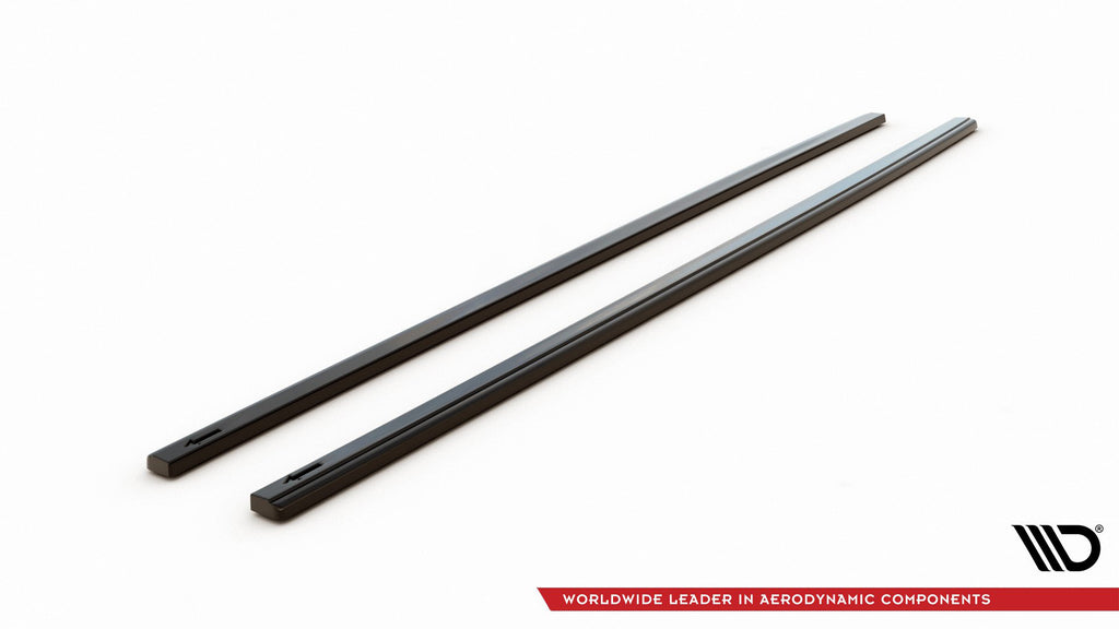 Maxton Design Street+ Seitenschweller Leisten V.2 passend für VW Golf GTI / GTD Mk7 / Mk7 Facelift (verengen) schwarz Hochglanz