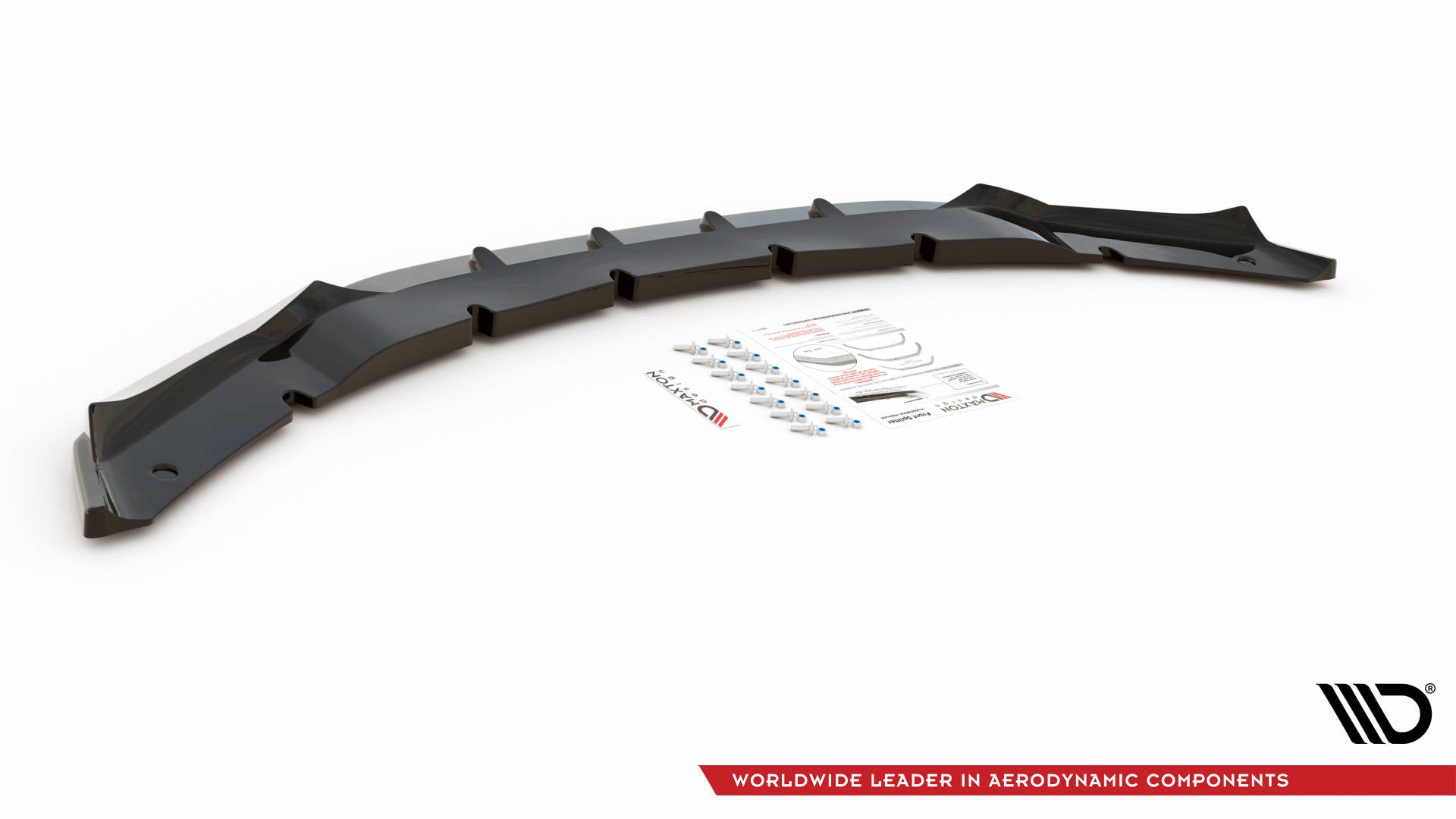 Maxton Design Street+ Spoilerlippe Front Ansatz V.1 passend für BMW X5 M F85 / X6 M F86 schwarz Hochglanz