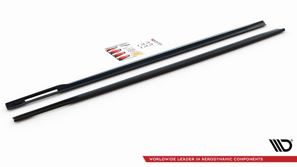 Maxton Design Street+ Seitenschweller Leisten passend für V.1 passend für BMW 4er M-Paket / M440i G22 / G23 / G22 Facelift / G23 Facelift schwarz Hochglanz
