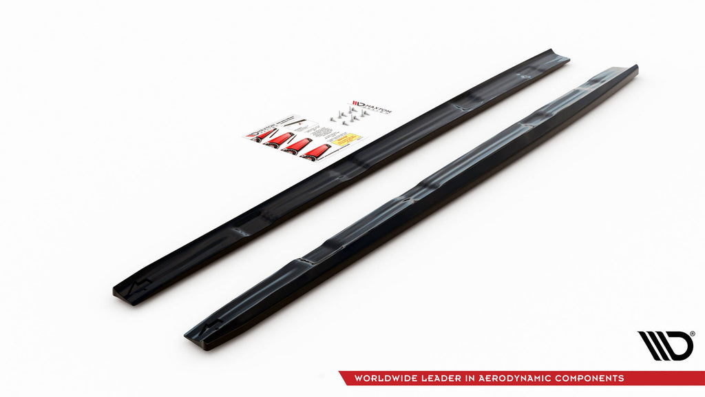 Maxton Design Street+ Seitenschweller Leisten passend für Seat Ibiza Cupra Mk3 schwarz Hochglanz