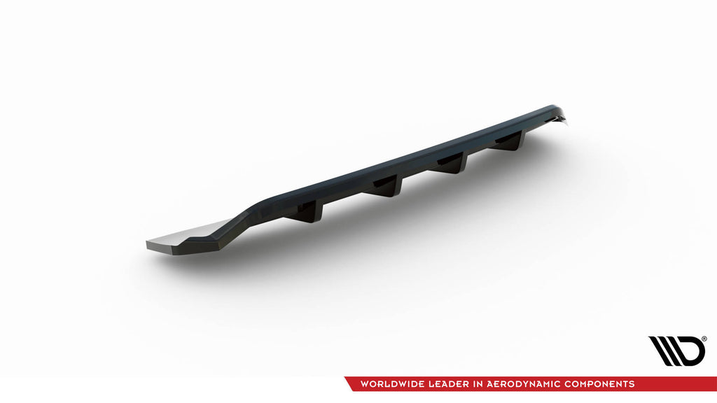 Maxton Design Street+ Mittlerer Diffusor RACE passend für Audi A4 Competition B9 schwarz Hochglanz