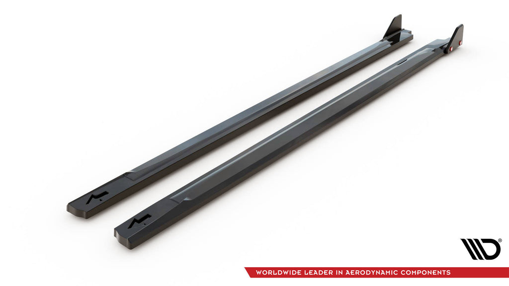 Maxton Design Street+ Seitenschweller Leisten passend für V.1 + Flaps passend für Hyundai Kona N Mk1
