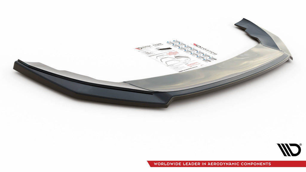 Maxton Design Street+ Spoilerlippe Front Ansatz V.3 passend für Seat Leon FR Mk4 schwarz Hochglanz