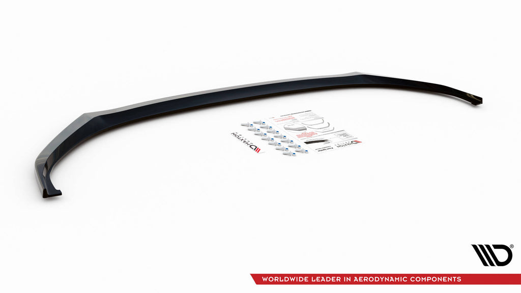 Maxton Design Street+ Spoilerlippe Front Ansatz V.1 passend für Skoda Enyaq iV schwarz Hochglanz