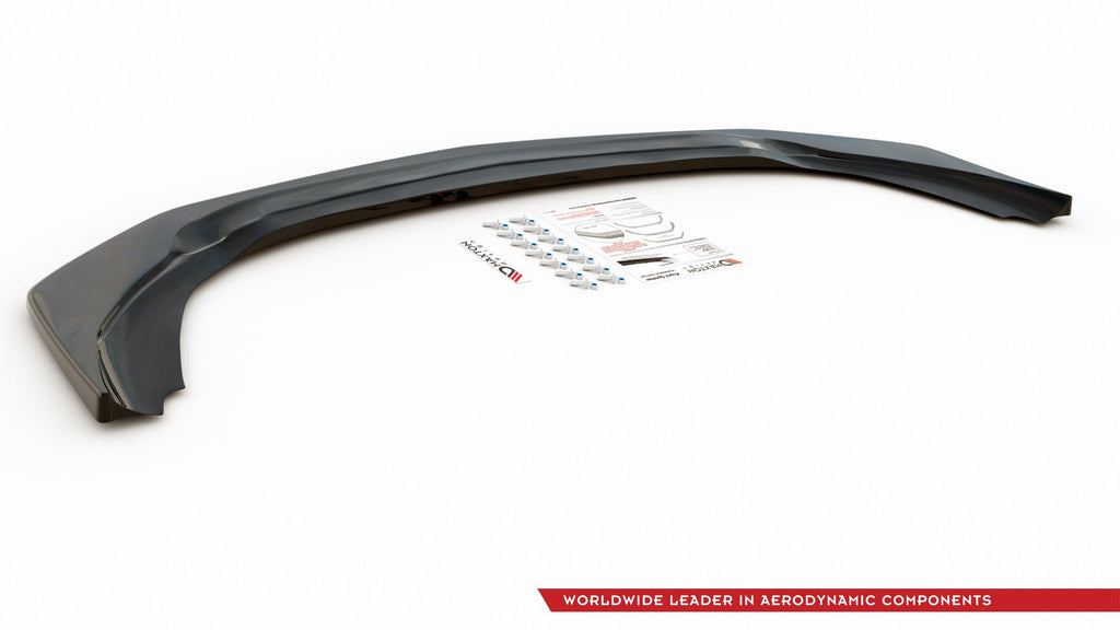 Maxton Design Street+ Spoilerlippe Front Ansatz V.3 passend für Mercedes A35 AMG Aero W177 schwarz Hochglanz