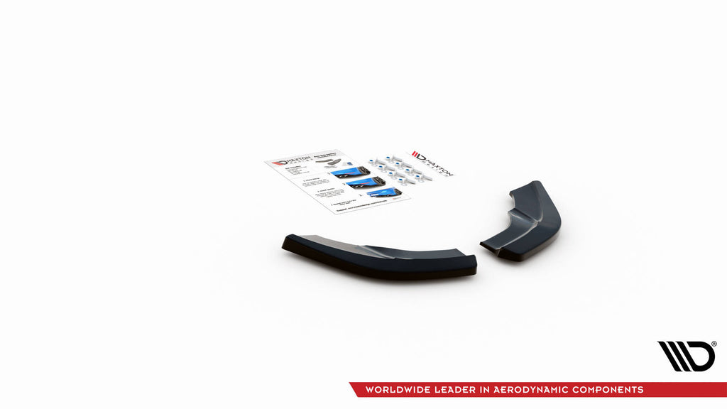 Maxton Design Heck Ansatz Flaps Diffusor V.2 passend für Mercedes-Benz A W176 schwarz Hochglanz