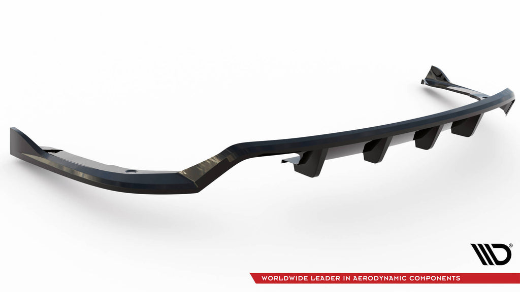 Maxton Design Street+ Mittlerer Diffusor RACE passend für BMW 4er Coupe / Gran Coupe / Cabrio M-Paket F32 / F36 / F33 schwarz Hochglanz